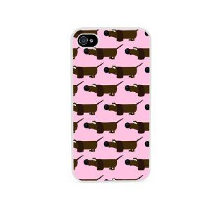 Dachshunds Pink White iPhone 4 Case Fits iPhone 4 & iPhone 4S Cell Phones & Accessories