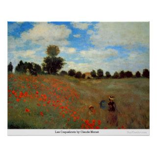 Les Coquelicots by Claude Monet Poster