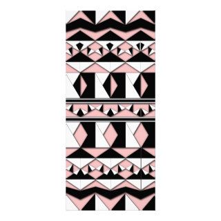 Abstract Modern Pink Black Diamond Geometric Shape Rack Card Template