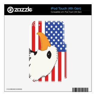 American Eagle Flag Patriotic Background Skin For iPod Touch 4G