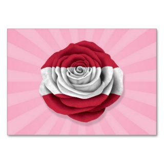 Latvian Rose Flag on Pink Business Card