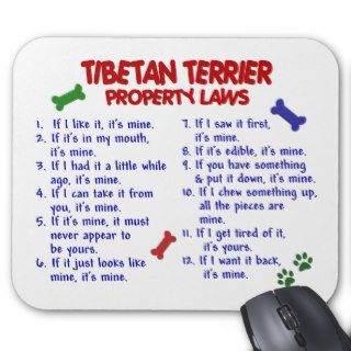 TIBETAN TERRIER Property Laws 2 Mouse Pads