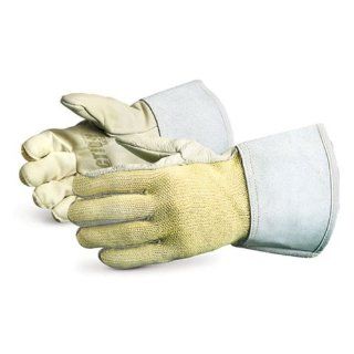 Superior SKGLP Action Kevlar String Knit Glove with 4" Split Leather Cuff, Work, Cut Resistant, X Small (Pack of 1 Pair) Cut Resistant Safety Gloves