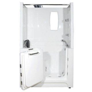 MediTub 2747RWD 47" x 27" Dual Hydrotherapy and Air Therapy WalkIn Spa/Shower in White with Right Swing Door 2747RWD   Bathtubs