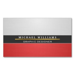 ELEGANT MODERN MINIMALIST RED BLACK TARGET BUSINESS CARDS