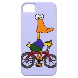 XX  Funny Duck Riding Bicycle Design iPhone 5 Case