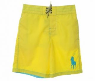 Polo Ralph Lauren Boy's Solid Board Shorts Yellow Small (8) Fashion Board Shorts Clothing