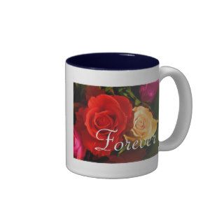 Forever Love Red Yellow Rose Mugs