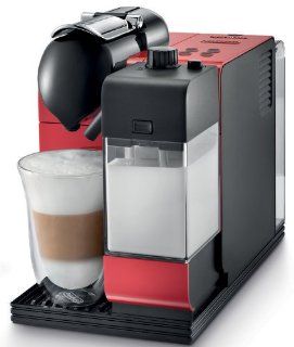 DeLonghi Red Lattissima Plus Nespresso Capsule System Combination Coffee Espresso Machines Kitchen & Dining