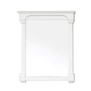 Bellaterra Home Supai 42 in. L x 36 in. W Solid Wood Frame Wall Mirror in Cream White 205042 MIRROR CR