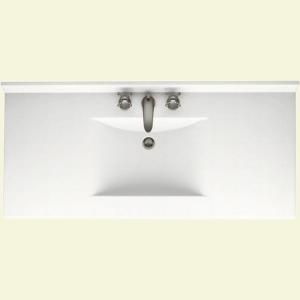 Swanstone Contour 43 in. Solid Surface Vanity Top with Tahiti White Basin CV2243 011