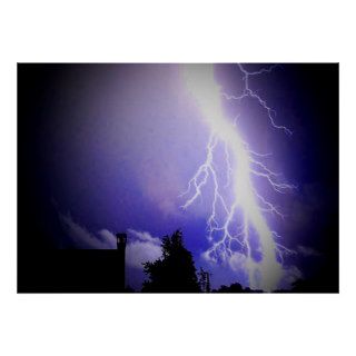 Lightning Among a Dark Sky Poster