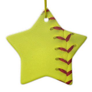 Choose Your Color Baseball   Softball Christmas Tree Ornaments