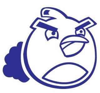 Angry Birds   Bomb Bird   Decal / Sticker   Size 4.0 x 3.5 inches   Color Blue Sports & Outdoors