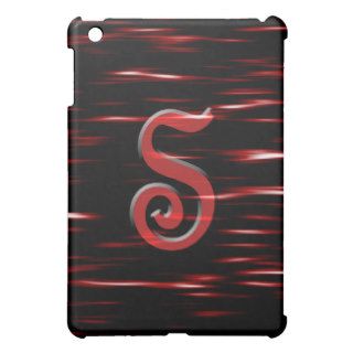 Red monogram “S” script motif Speck Case iPad Mini Covers