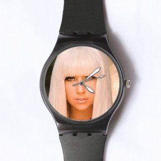 Custom Lady Gaga Watches Classic Photo Black Watch WXW 1582 Watches