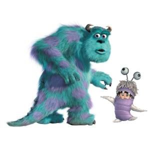 27 in. x 40 in. Monsters Inc Giant Sully and Boo 18 Piece Peel and Stick Wall Decals RMK2012SLM