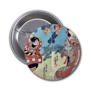 Yamauba to kaidomaru by Utagawa, Toyokuni Ukiyoe Buttons