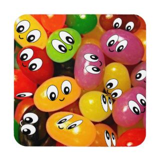 Cute Jelly Bean Smileys Coaster