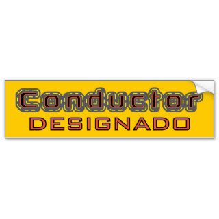 Conductor Designado Pegatina Bumper Stickers