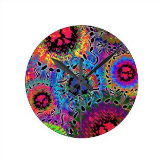 Sound Colors Psychedelic Wall Clocks