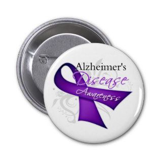 Scroll Ribbon   Alzheimer's Disease Awareness Pin