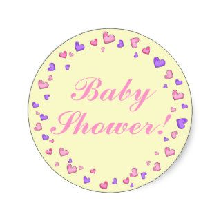 Baby Shower Round Sticker