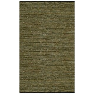 Matador Green Hand woven Leather Rug (5' x 8') St Croix Trading 5x8   6x9 Rugs