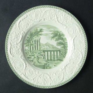Wedgwood Torbay Green Salad Plate, Fine China Dinnerware   Patrician,Green Laure