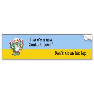 Funny Santa Claus Cactus Christmas Humor Bumper Stickers