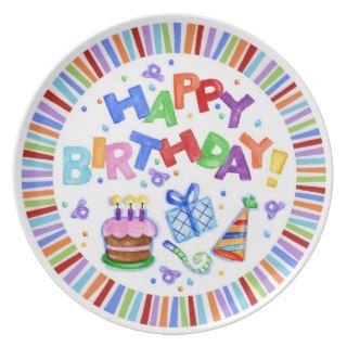 Happy Birthday Celebration Plate