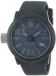 Haurex Italy Men's PG377UGG Turbina Charcoal Dark Grey Dial Resin Strap Watch Watches