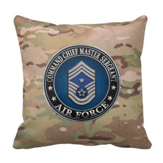 [300] Force Command Chief Master Sergeant (CCM) Throw Pillow