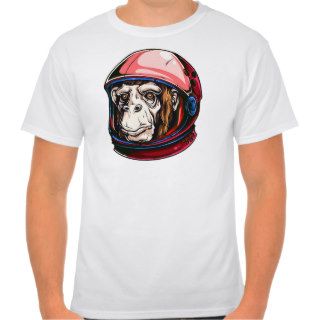 space monkey astronaut tshirt red