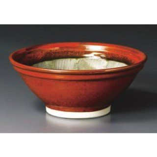 soup cereal bowl kbu428 19 522 [8.59 x 3.55 inch] Japanese tabletop kitchen dish Heavy bowl red glaze bowl mortar 7.0 [21.8 x 9cm] inn restaurant tableware restaurant business kbu428 19 522 Kitchen & Dining