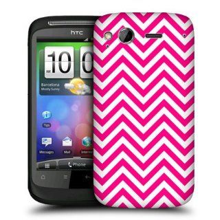 Head Case Designs Pink Neon Chevron Hard Back Case Cover for HTC Desire S Cell Phones & Accessories
