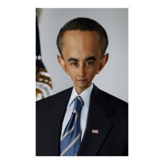 Pinhead Alien President Obama Print