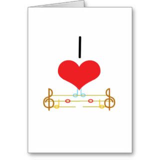 I Heart (Love) Music  Notes Cards