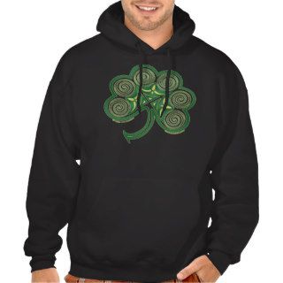 Irish Spiral Shamrock Celtic Hoodie
