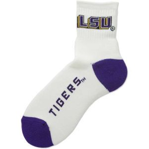 LSU Tigers For Bare Feet Ankle White 501 Sock