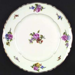 Haviland Chantilly Dinner Plate, Fine China Dinnerware   France, Scalloped,  Flo