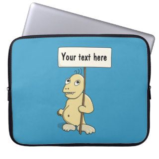 Funny Cartoon Monster With Cookie Personalized Laptop Sleeves