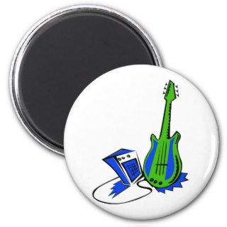 guitar amp stylized fill  green blue.png refrigerator magnet