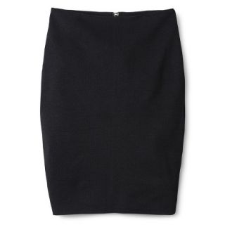 Mossimo Womens Jacquard Pencil Skirt   Black Solid XS