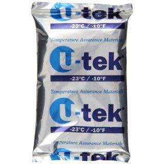 ThermoSafe U tek 432 Phase Change Material Gel,  23C Temperature, 6" L x 4" W x 0.75" H (Case of 36) Science Lab Instruments
