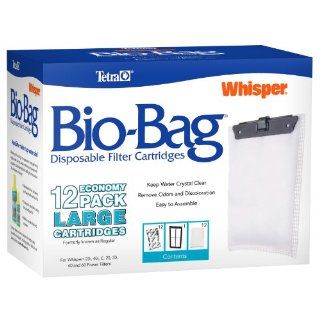 Tetra 26164 Whisper Bio Bag Cartridge, Unassembled, Large, 12 Pack  Aquarium Filter Accessories 