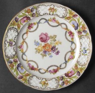 Schumann   Bavaria Sch2 Salad Plate, Fine China Dinnerware   Floral Border & Ctr