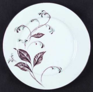 Noritake Selby Dinner Plate, Fine China Dinnerware   Brown Leaves, Blue Accents,