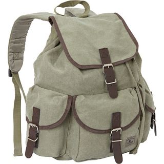 Canvas Rucksack Olive   Everest School & Day Hiking Backpacks