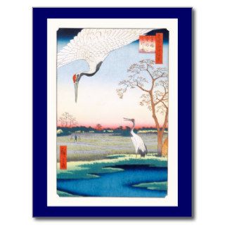 歌川広重 Minowa,Kanasugi,Mikawashima,Hiroshige Postcard